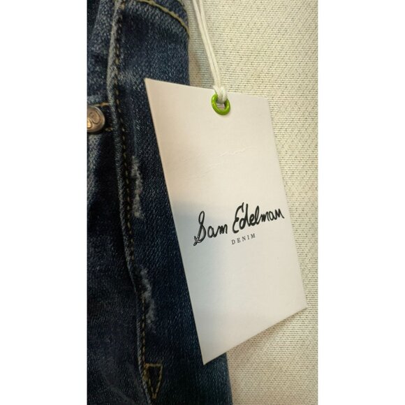 Sam Edelman Womens Stiletto Crop Boot Jeans Size 14/32 High Rise Blue Denim - Picture 4 of 16